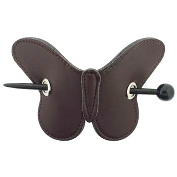 Karen Marie - Faux Leather Butterfly Slide - Chocolate (1)